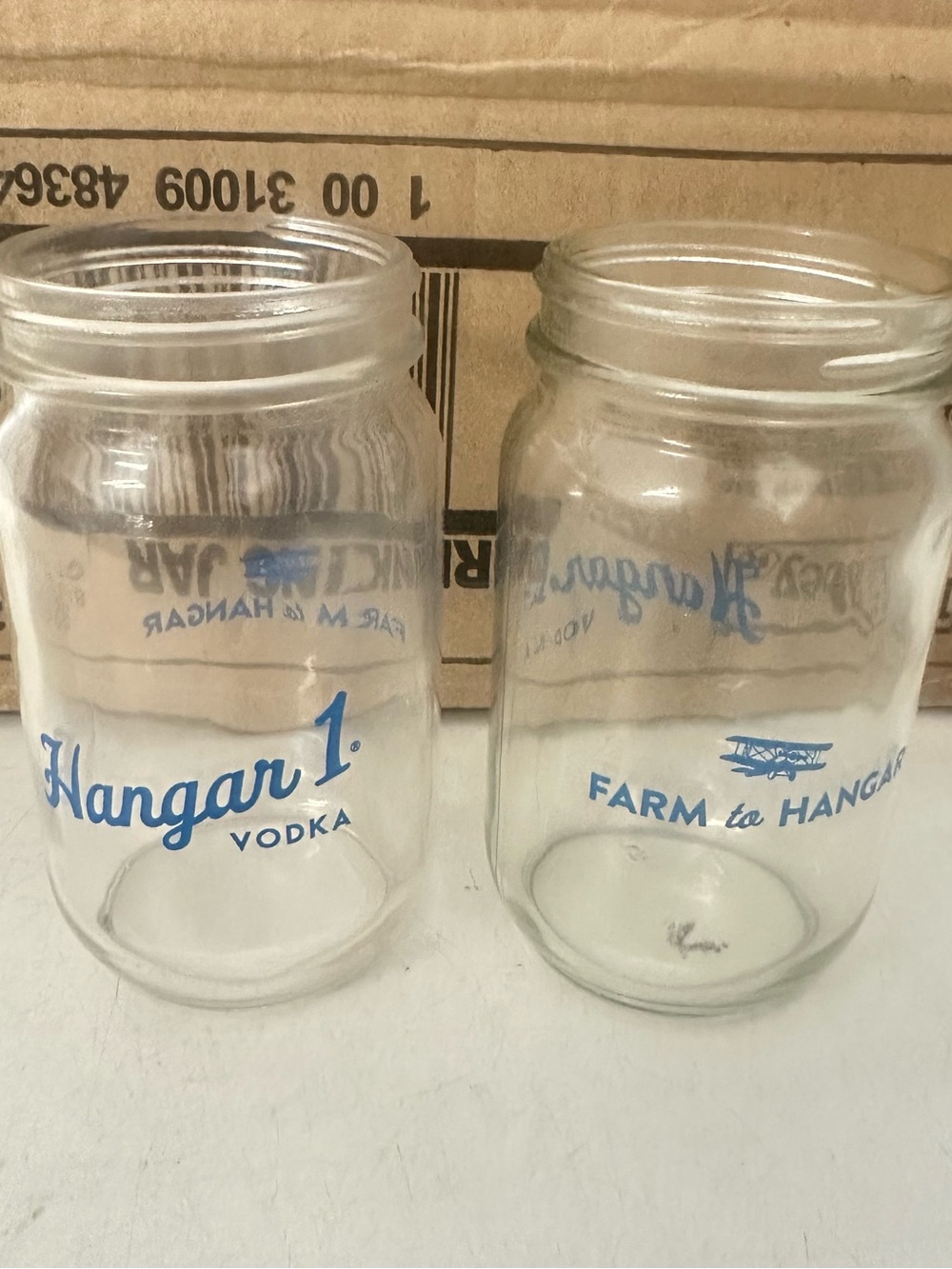 Hangar 1 Vodka 8z Mason Glass Jars NEW